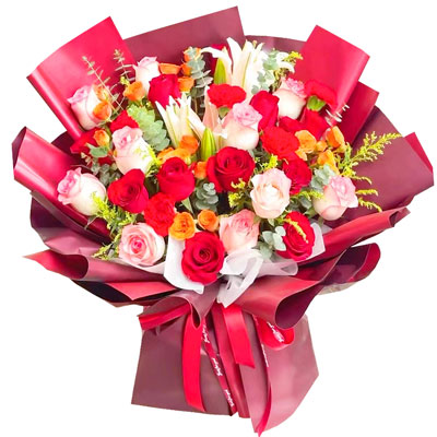 绵阳22朵玫瑰百合，追求真爱幸福